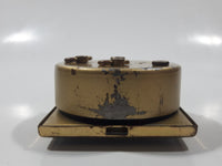 Vintage Fisher Precision Movement Black Face Travel Alarm Clock Made in West Germany
