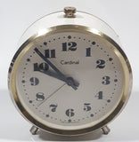 Vintage Cardinal 4 3/8" Tall Wind Up Alarm Clock Made in Czechoslovakia