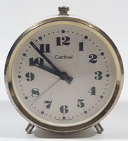 Vintage Cardinal 4 3/8" Tall Wind Up Alarm Clock Made in Czechoslovakia