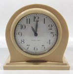 Antique Ivory PY-RA-LIN Eight Day Cream Colored Arched 5" Tall Wind Up Alarm Clock Made in U.S.A.