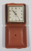 Vintage Fisher Precision Movement Brown Hard Plastic Cased Travel Alarm Clock Made in West Germany