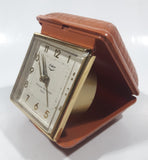 Vintage Fisher Precision Movement Brown Hard Plastic Cased Travel Alarm Clock Made in West Germany