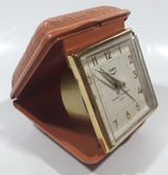 Vintage Fisher Precision Movement Brown Hard Plastic Cased Travel Alarm Clock Made in West Germany