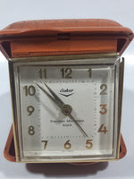 Vintage Fisher Precision Movement Brown Hard Plastic Cased Travel Alarm Clock Made in West Germany