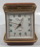 Vintage Ingraham Luminous Brown Cased Travel Alarm Clock Made in Japan