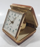 Vintage Ingraham Luminous Brown Cased Travel Alarm Clock Made in Japan