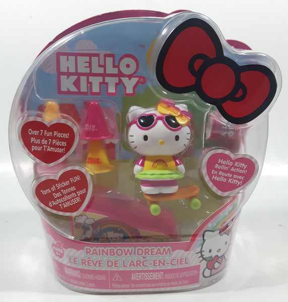 2011 Jada Toys Hello Kitty Rainbow Dream 2 1/2" Tall Toy Figure and Accessories New in Package