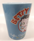 2005 Vandor King Features Syndicate Fleischer Studios Hearst Holdings Betty Boop "Coffee, Chocolate, Men... the richer the better" 4 1/2" Tall Blue Ceramic Coffee Mug Cup