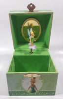 Disney Parks Authentic Original Tinkerbell Green Wind Up Music Box Plays "You Can Fly! You Can Fly! You Can Fly!"