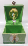 Disney Parks Authentic Original Tinkerbell Green Wind Up Music Box Plays "You Can Fly! You Can Fly! You Can Fly!"