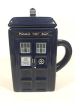 2012 ZION BBC Doctor Who Police Public Call Box Blue Tardis Shaped 6 1/2" Tall Ceramic Milk Creamer