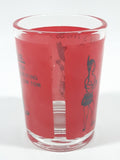 Vintage Libbey "Here's How!" Red 3 1/8" Tall Shot Glass Shooter