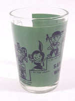 Vintage "Say When!" Green 3 1/8" Tall Shot Glass Shooter