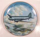 Robert J. Banks Special Edition Fiftieth Anniversary 1936-1986 Douglas DC-3 Airplane 8 1/2" Porcelain Collector Plate