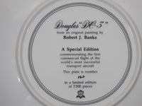 Robert J. Banks Special Edition Fiftieth Anniversary 1936-1986 Douglas DC-3 Airplane 8 1/2" Porcelain Collector Plate