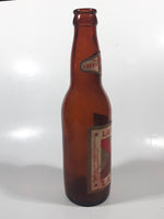 Vintage Lucky Lager Extra Dry Beer 9" Tall Amber Brown Glass Bottle