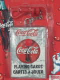 1999 Coca Cola Coke Small 1 3/4" x 2 1/2" Bicycle Playing Cards and Key Chain Clip New in Package