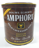 Vintage Douwe Egberts Amphora Pipe Tobacco Extra Mild Cavendish Brown and Yellow Tin Can - Empty