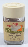 Vintage Nabob Safari Pure Mustard Seed 3 1/8" Tall Glass Spice Jar