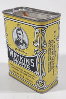 Vintage Watkin's Pepper 53g Yellow 3 1/8" Tall Tin Metal Container