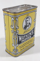 Vintage Watkin's Pepper 53g Yellow 3 1/8" Tall Tin Metal Container