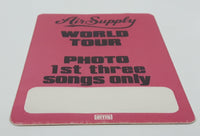 2003 Otto Air Supply World Tour Photo 1st three songs only Sticker Satin Back Stage Pass