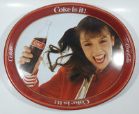 Vintage 1982 Coca-Cola Coke is it! Enjoy Coke Kim Christmas Tray Canadian Edition Metal Beverage Serving Tray