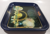 Vintage 1986 Enjoy Coca Cola Expo 86 Fireworks Dark Blue Metal Beverage Serving Tray