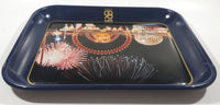 Vintage 1986 Enjoy Coca Cola Expo 86 Fireworks Dark Blue Metal Beverage Serving Tray