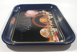 Vintage 1986 Enjoy Coca Cola Expo 86 Fireworks Dark Blue Metal Beverage Serving Tray