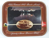 Vintage 1982 Coca-Cola Enjoy Coke Photography Unlimited 1882 1982 Brandon Manitoba Centennial Yesterday's Dream Tomorrow's Future Brown Metal Beverage Serving Tray