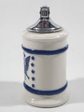 Vintage Fortune Japan Blue Eagle White 4" Tall Ceramic Table Top Lighter