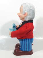 Vintage 1960s Blushing Willy Animated Bartender Tin Litho 10 1/4" Tall Battery Operated Electro Toy with Original Box