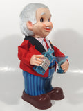 Vintage 1960s Blushing Willy Animated Bartender Tin Litho 10 1/4" Tall Battery Operated Electro Toy with Original Box