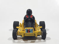 Go Kart Race Car #6 with Driver Yellow Pull Back Die Cast Toy Car Vehicle