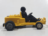 Go Kart Race Car #6 with Driver Yellow Pull Back Die Cast Toy Car Vehicle