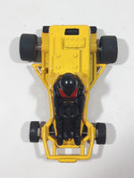 Go Kart Race Car #6 with Driver Yellow Pull Back Die Cast Toy Car Vehicle