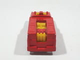 1986 Hot Wheels Workhorses Rescue Ranger Red Fire Truck Die Cast Toy Car Vehicle - Yellow lights