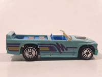 1990 Hot Wheels New Castings Mini Truck Turquoise Light Blue Die Cast Toy Car Vehicle
