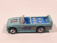 1990 Hot Wheels New Castings Mini Truck Turquoise Light Blue Die Cast Toy Car Vehicle