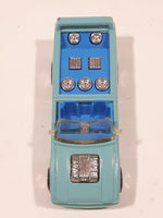 1990 Hot Wheels New Castings Mini Truck Turquoise Light Blue Die Cast Toy Car Vehicle