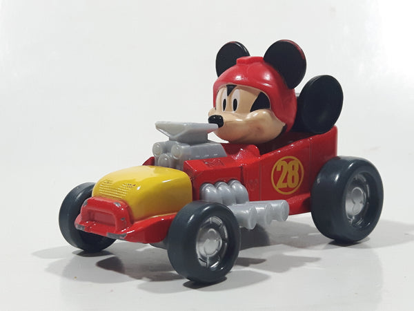 2016 Mattel Disney Roadster Racers Mickey Mouse Hot Rod #28 Plastic and Metal Die Cast Toy Car Vehicle