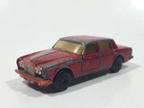 Vintage 1979 Lesney Matchbox Superfast No. 39 Rolls Royce Silver Shadow II Dark Red Die Cast Toy Car Vehicle with Opening Doors