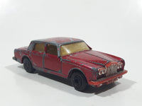 Vintage 1979 Lesney Matchbox Superfast No. 39 Rolls Royce Silver Shadow II Dark Red Die Cast Toy Car Vehicle with Opening Doors