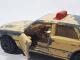 Vintage 1979 Lesney Matchbox Superfast No. 56 Mercedes 450 SEL Taxi Cab Sand Yellow Tan Die Cast Toy Car Vehicle with Opening Doors Made in England
