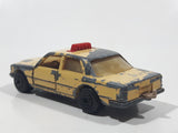 Vintage 1979 Lesney Matchbox Superfast No. 56 Mercedes 450 SEL Taxi Cab Sand Yellow Tan Die Cast Toy Car Vehicle with Opening Doors Made in England
