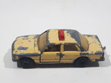 Vintage 1979 Lesney Matchbox Superfast No. 56 Mercedes 450 SEL Taxi Cab Sand Yellow Tan Die Cast Toy Car Vehicle with Opening Doors Made in England