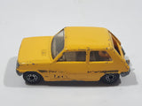 Vintage 1980 Lesney Matchbox Superfast No. 21 Renault 5TL Yellow Die Cast Toy Car Vehicle with Opening Rear Hatch