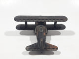 Vintage Miniature Airplane Bi-Plane Metal Pencil Sharpener Doll House Furniture Size