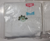 Machine Embossed Flower Pattern Pillowcases 20" x 32" Lot of 5